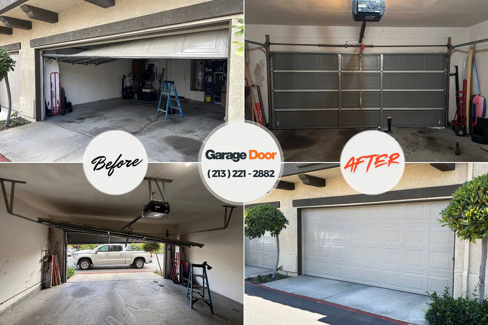Before and after: garage door repair Dolan Springs, AZ